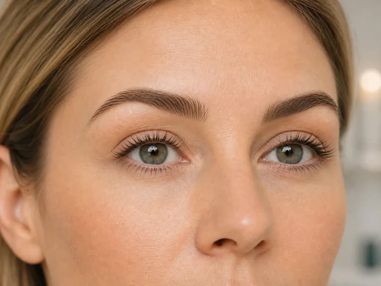 Model with focus on eyebrows and brow lift area