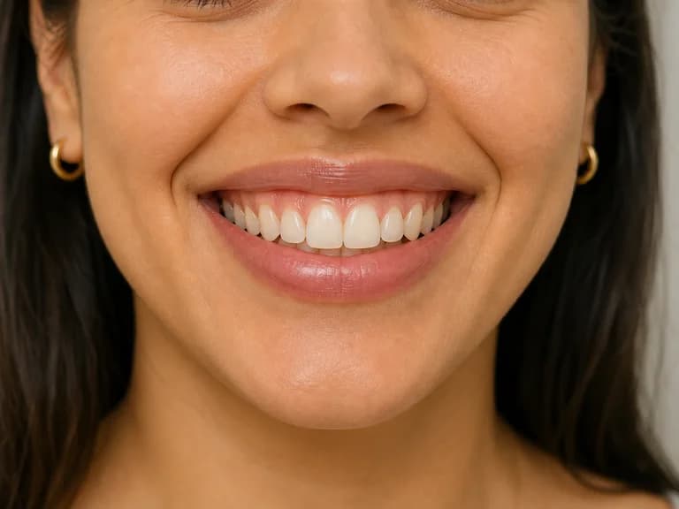 Model with focus on upper lip and gummy smile area